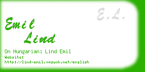 emil lind business card